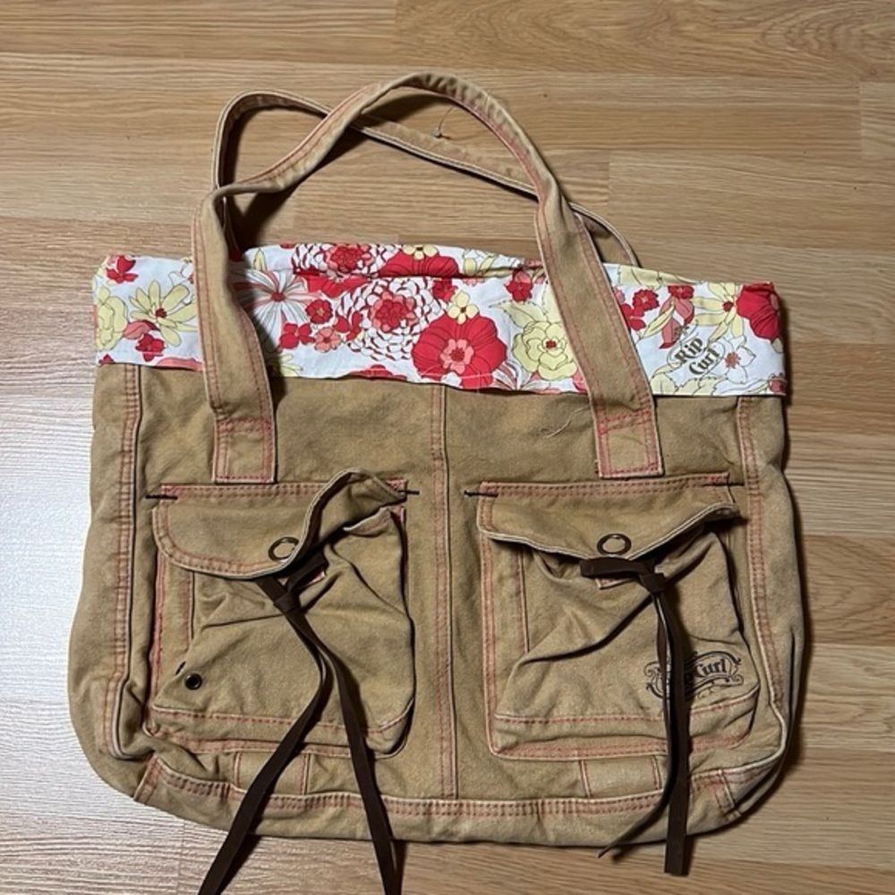 Brown monogram tote